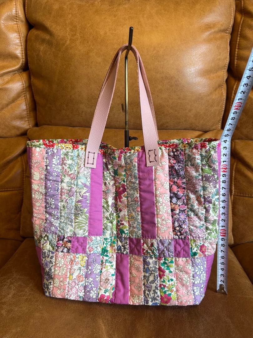 ハンドメイド　パッチワーク　キルト　バック　リバティ