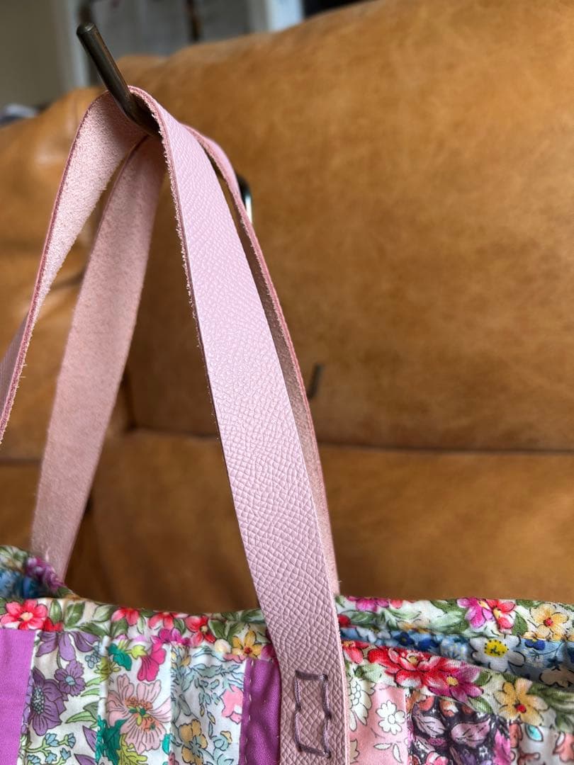 ハンドメイド　パッチワーク　キルト　バック　リバティ