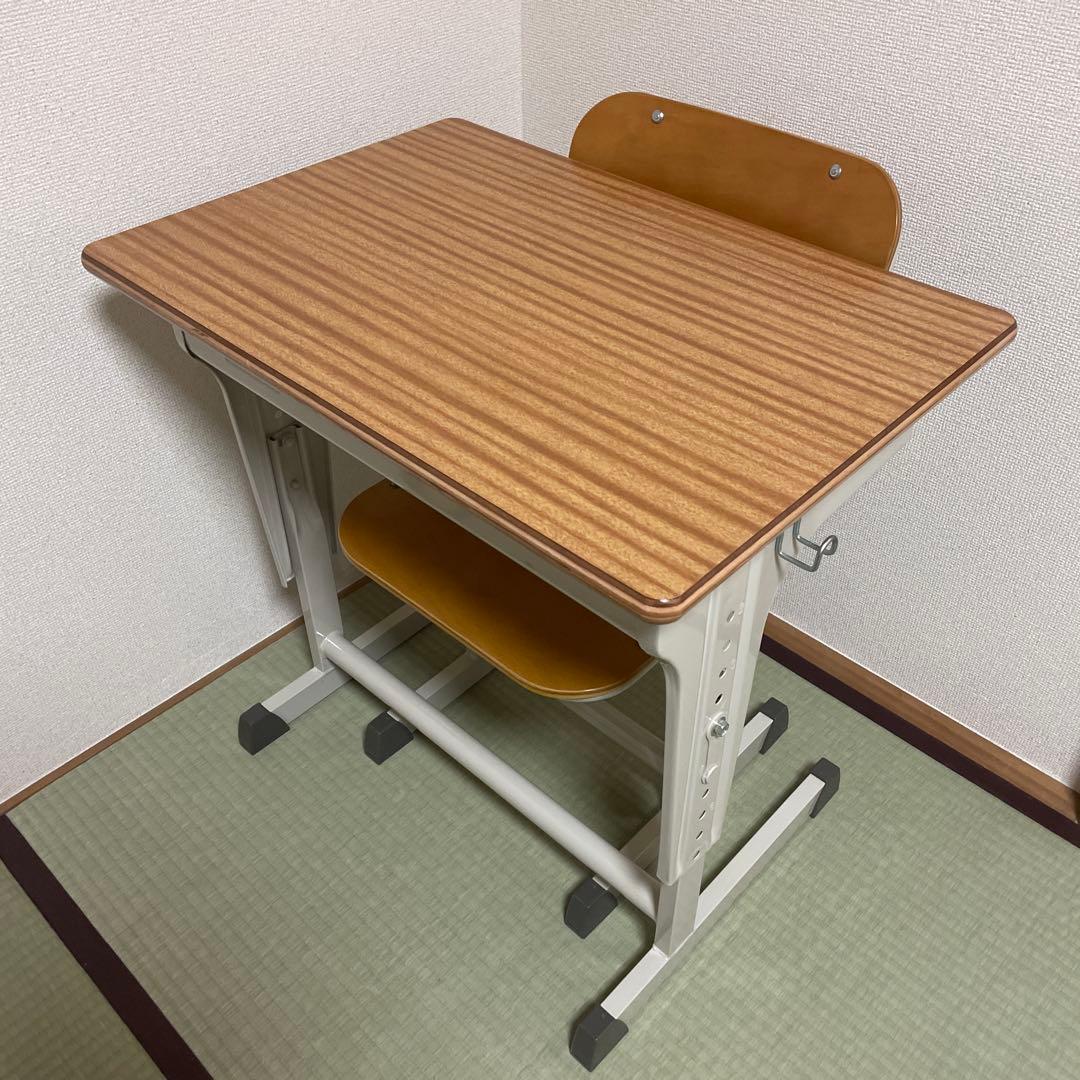【美品　ラスト1】　新JIS 軽量　学校　机椅子　スクール　デスク　チェア