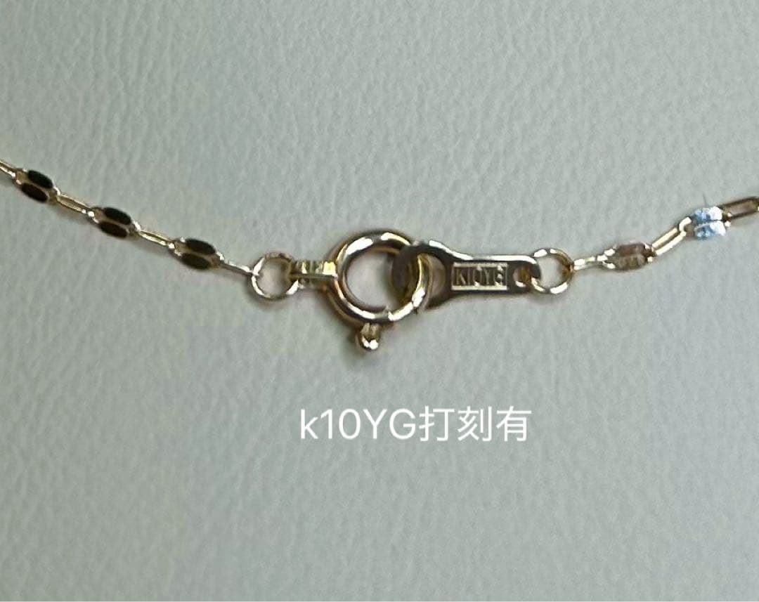 K10 ペタルチェーン　ブレスレット　ゴールド 幅1.2mm