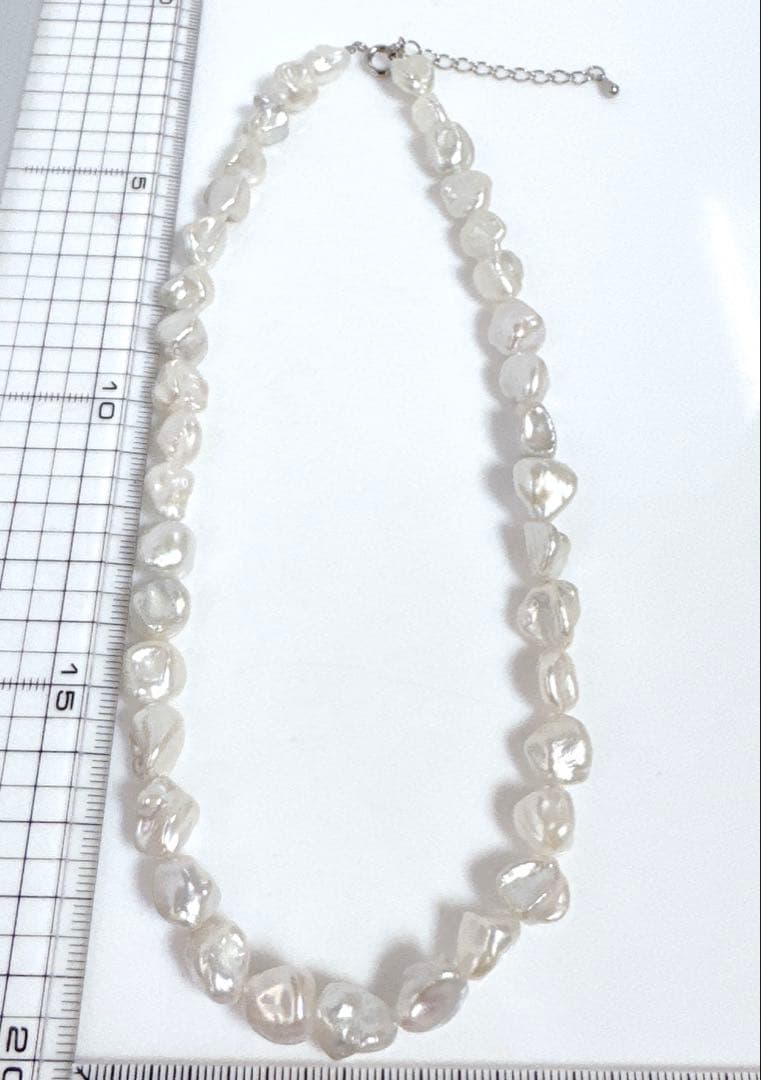 淡水パールバロックネックレス淡水バロックネックレスNO25-2535