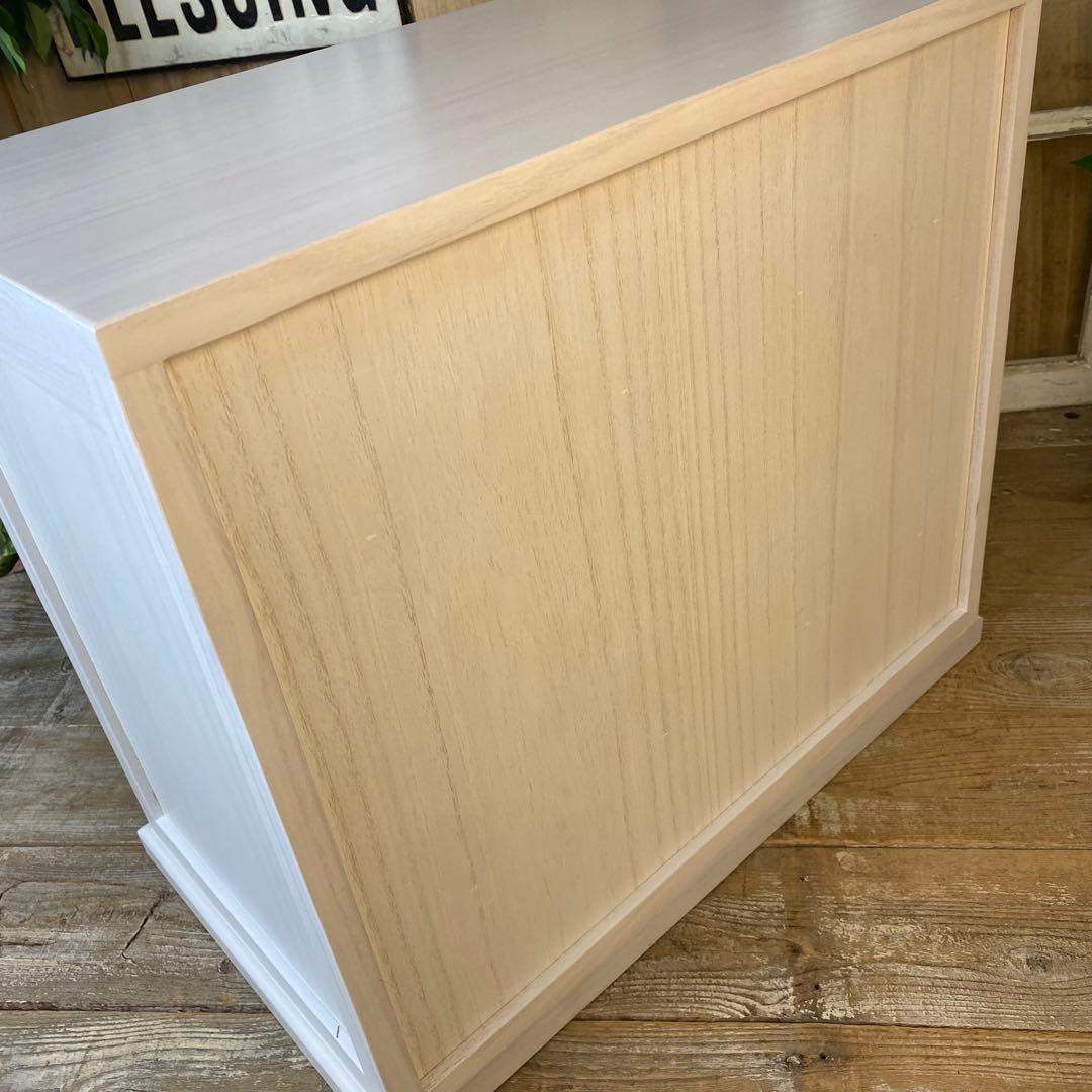 大幅値下げセール中！木製多引き出し桐チェストタンスBホワイト60㎝×53㎝収納