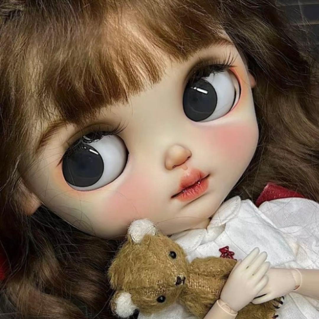 カスタムブライス 作家様 ドール かわいい きれい 赤x子熊