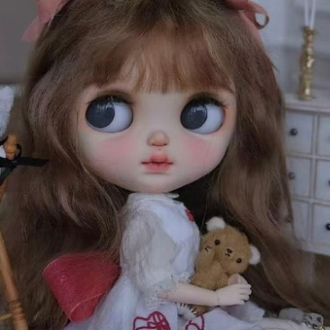 カスタムブライス 作家様 ドール かわいい きれい 赤x子熊
