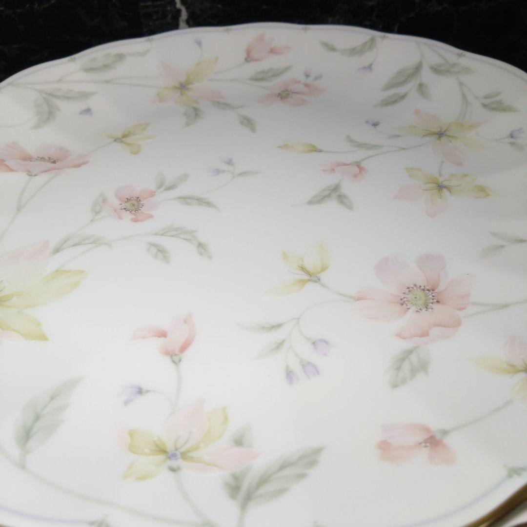 ナルミプレート ボーンチャイナ花柄５枚セット