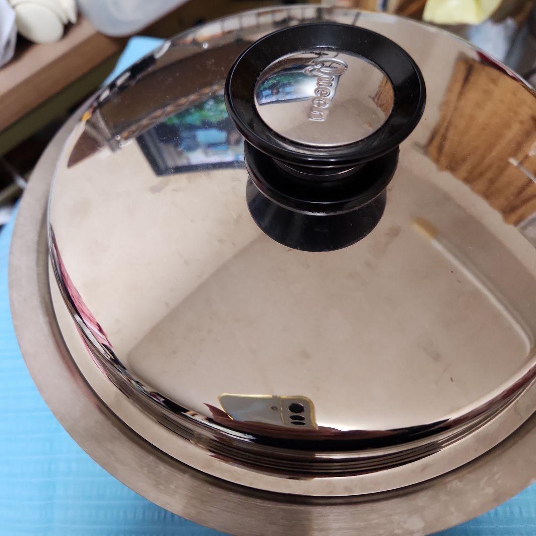 Queen ステンレススチール 片手鍋プラス中の鍋