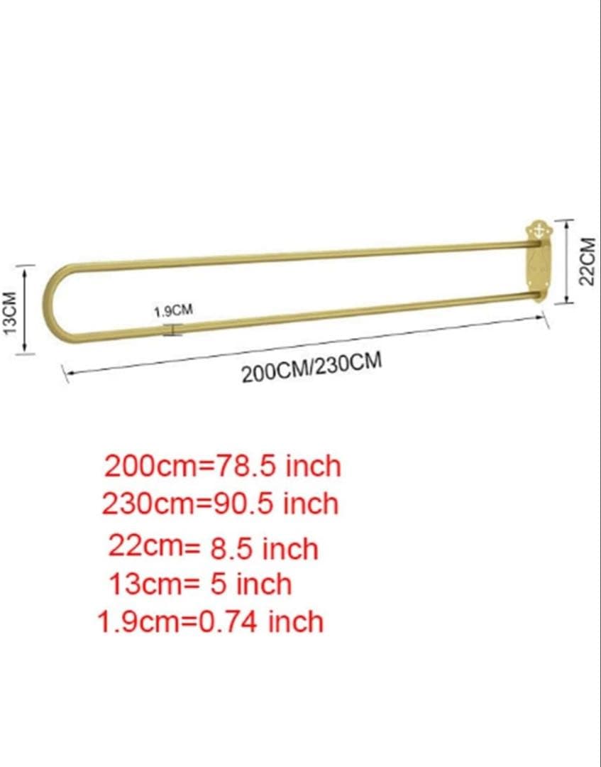 ゴールドカーテンレール 200cm/230cm