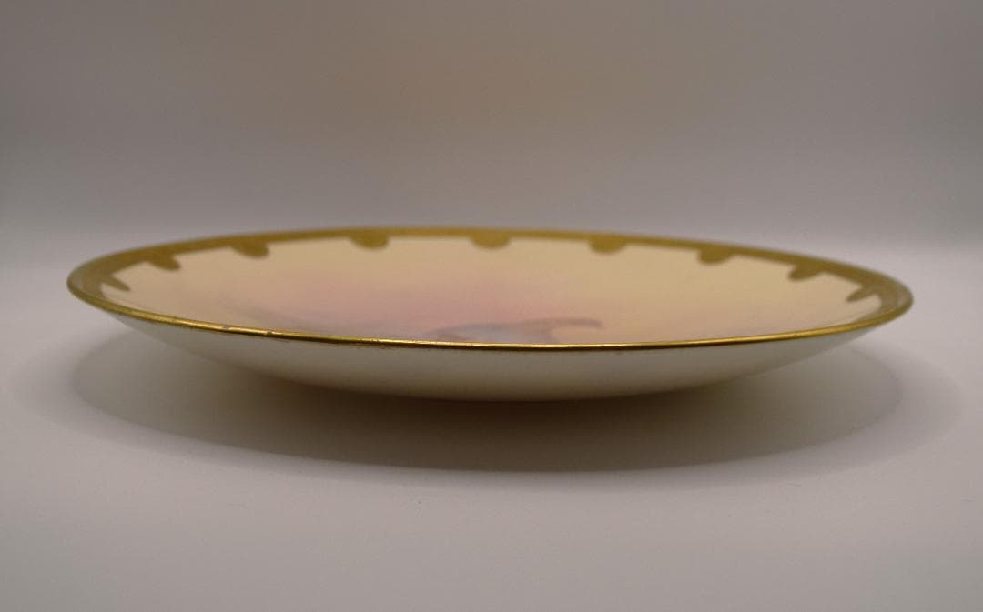 アンティーク ミントン 鳥文プレート 「山鶉」サインあり