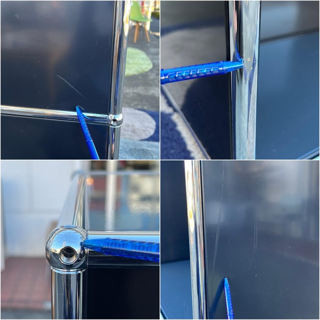 USMハラー モジュラーファニチャー 1列2段 キャビネット シェルフ 黒系