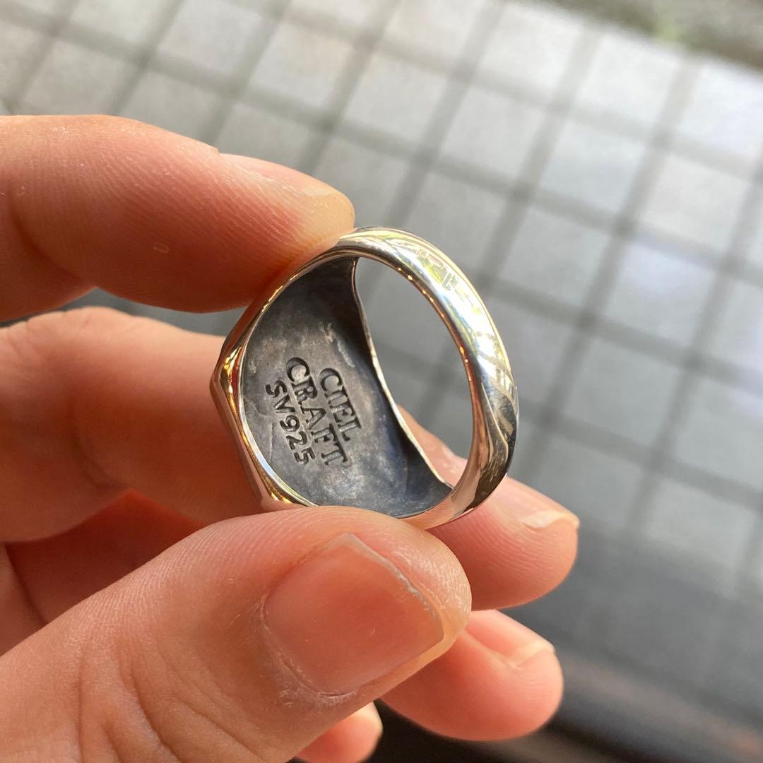 石に訳あり、新品 パワーストーン 指輪 25号 オニキス シルバー925