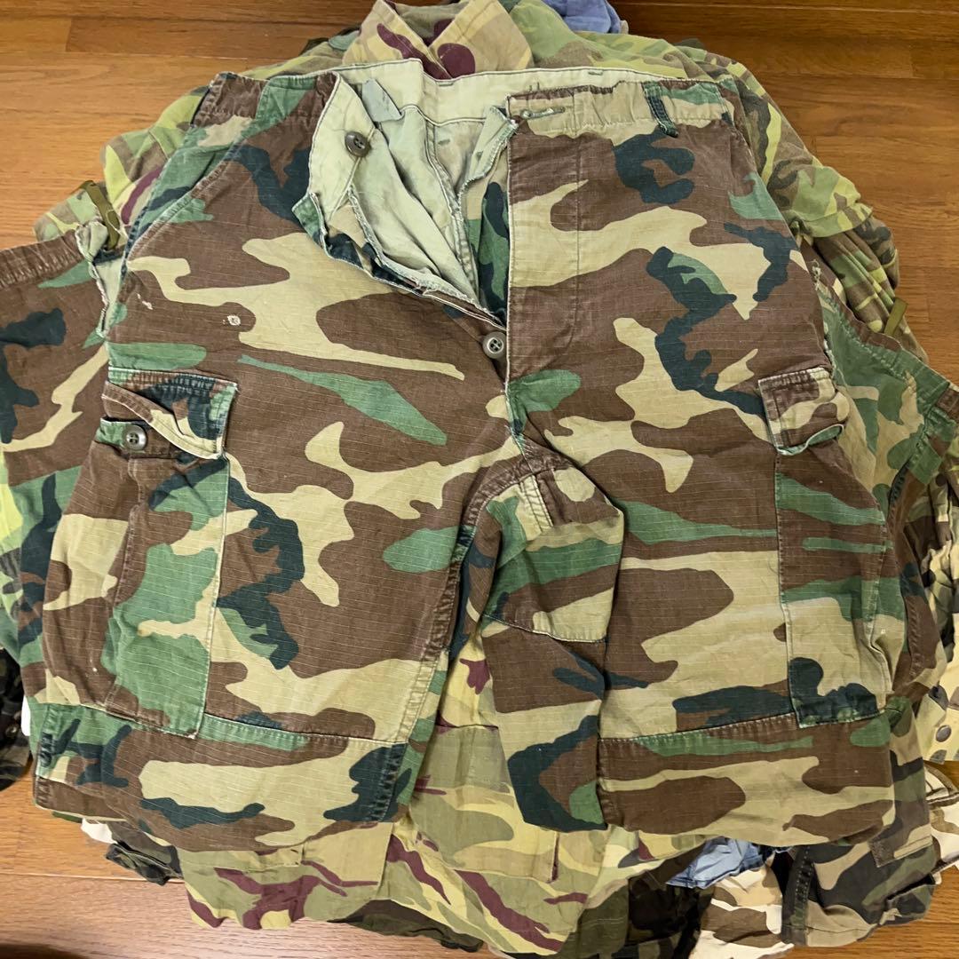 e*a様 B ユーロ古着ミリタリー迷彩カモフラジャケットパンツ長袖類30着セット