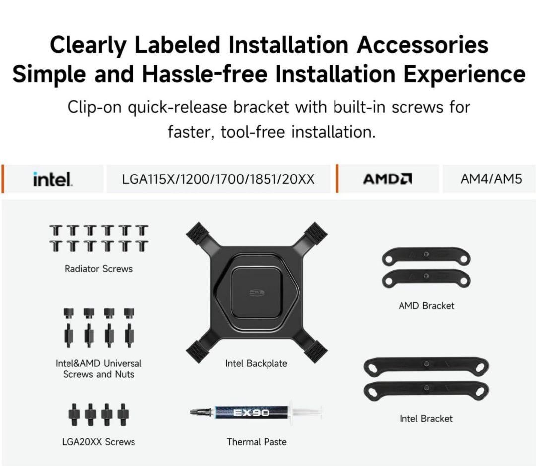 CPS DS360Pro Digital AlO CPU 水冷クーラー