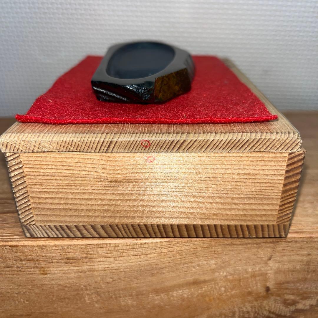 ⭕️屋久島硯　秀命堂　秀命　希少　屋久島銹水石　女性好み作品　美しい