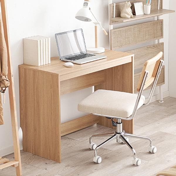 【幅90㎝】パソコンデスク オフィスデスク PCデスク 北欧【ダークブラウン】