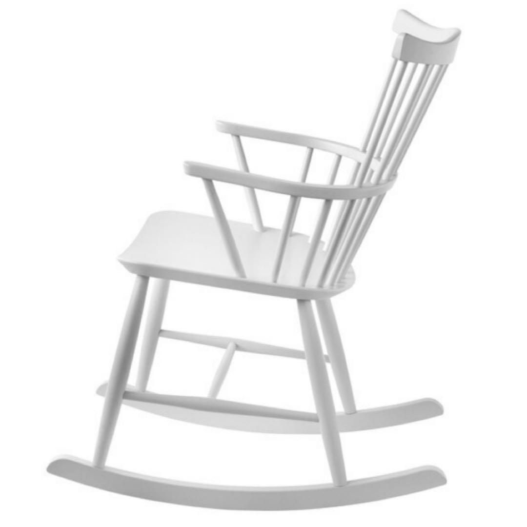 FDBモブラー デンマークデザイン J52G ロッキングチェア ホワイト