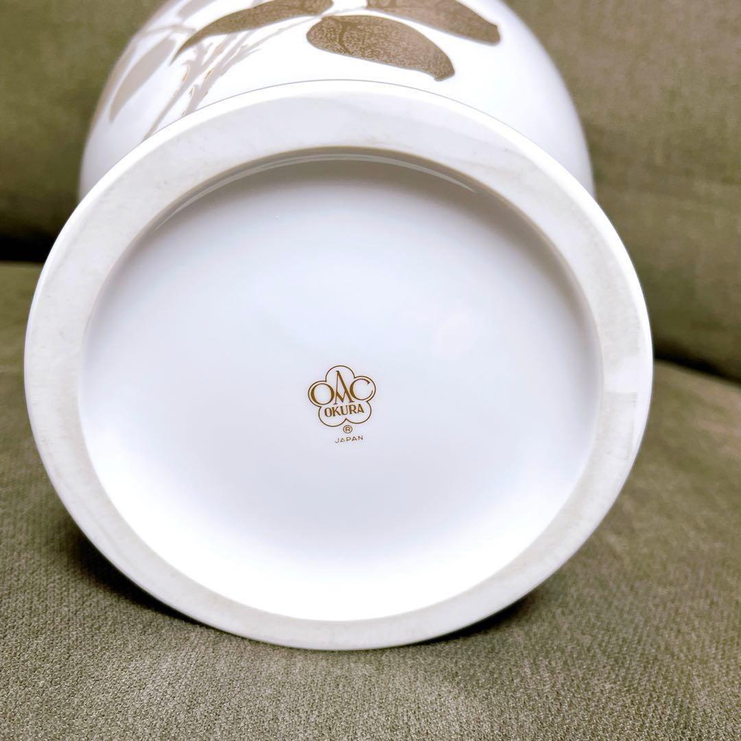 大倉陶園 金蝕バラ 大きめ花器 約36cm 花瓶