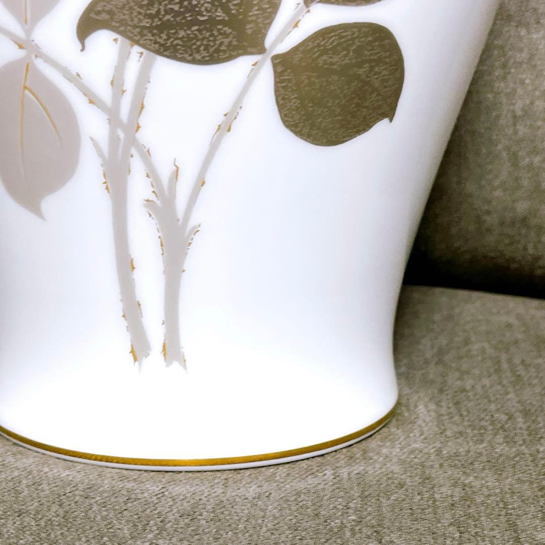 大倉陶園 金蝕バラ 大きめ花器 約36cm 花瓶