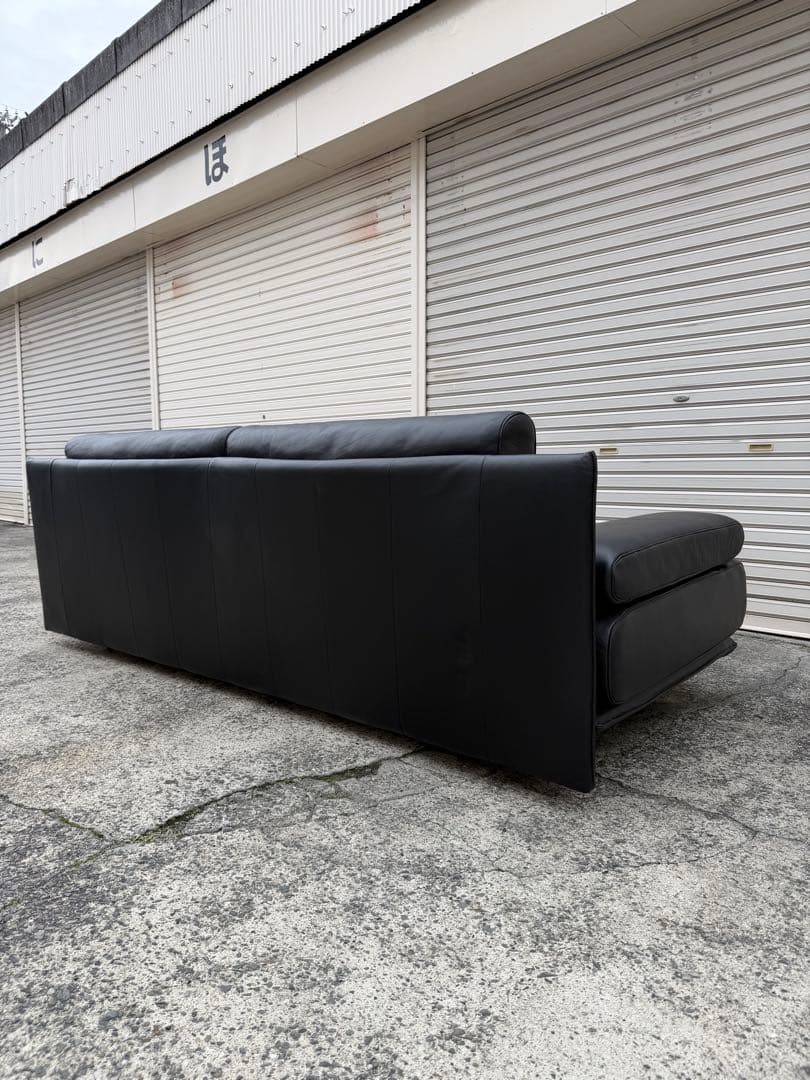 ROLF BENZ ロルフベンツ 6500 黒総革 3人掛けソファ 148万