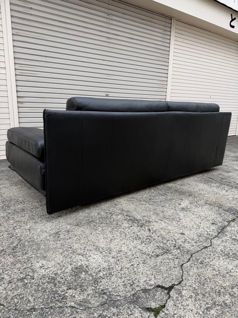 ROLF BENZ ロルフベンツ 6500 黒総革 3人掛けソファ 148万