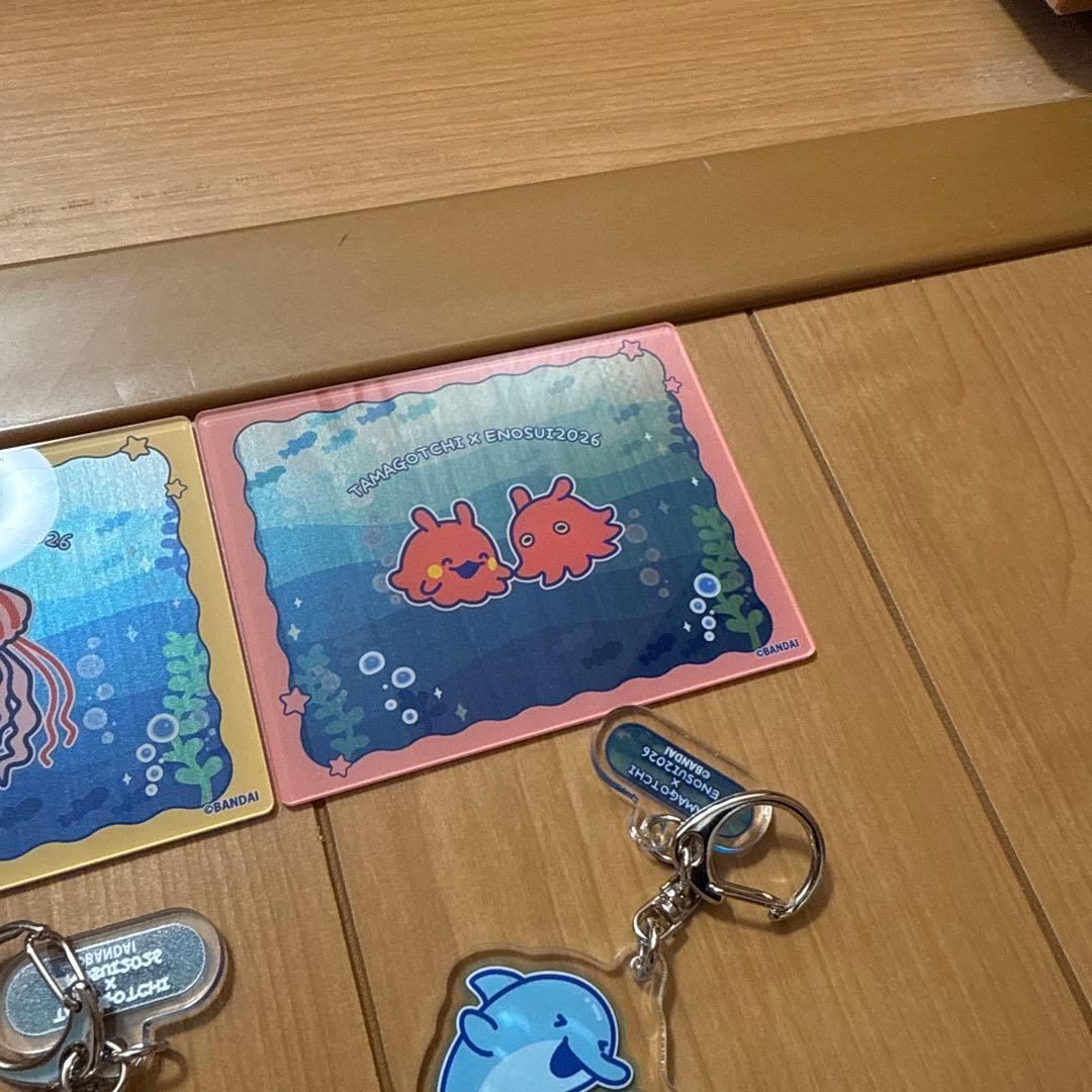 新品　たまごっち×江ノ島水族館　アクリルカード＆キーホルダー＆スタンド＆シール
