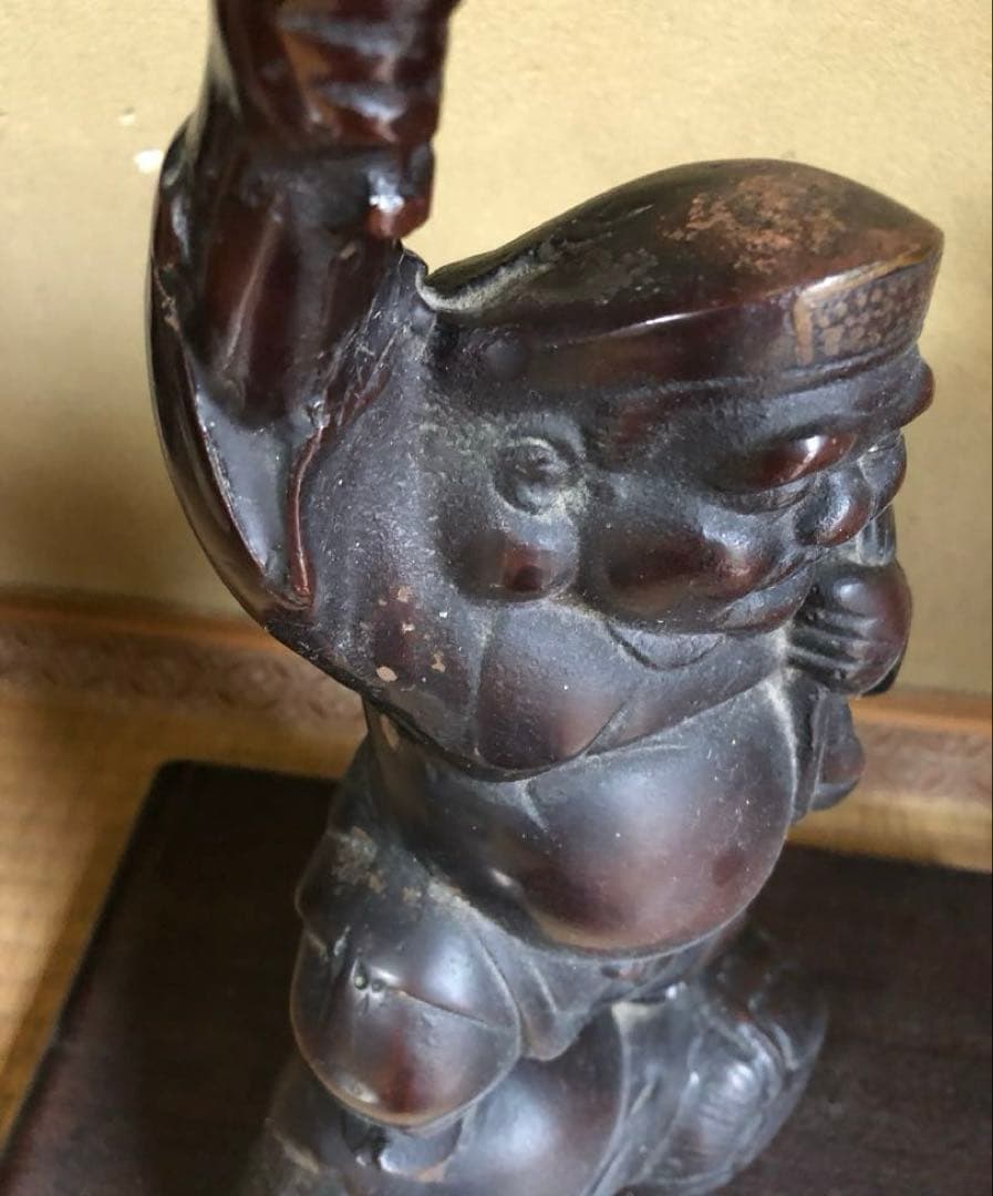 大黒様 置物 台座付き ふじ印 12号 花台 大黒天 七福神