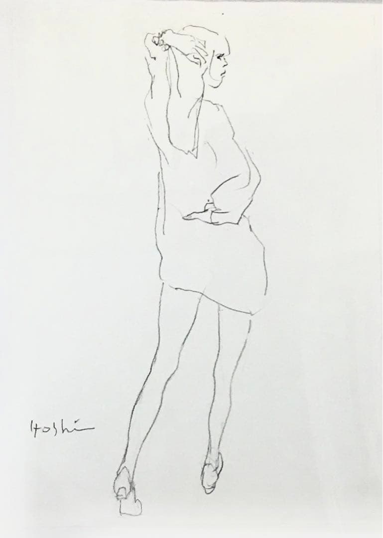 星信郎　肉筆画　デッサン作品② 額なし　最終値下げ