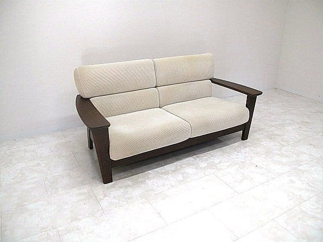 【展示品】柏木工 「ソフィ」 オーク無垢材2人掛けソファ 2Pソファ