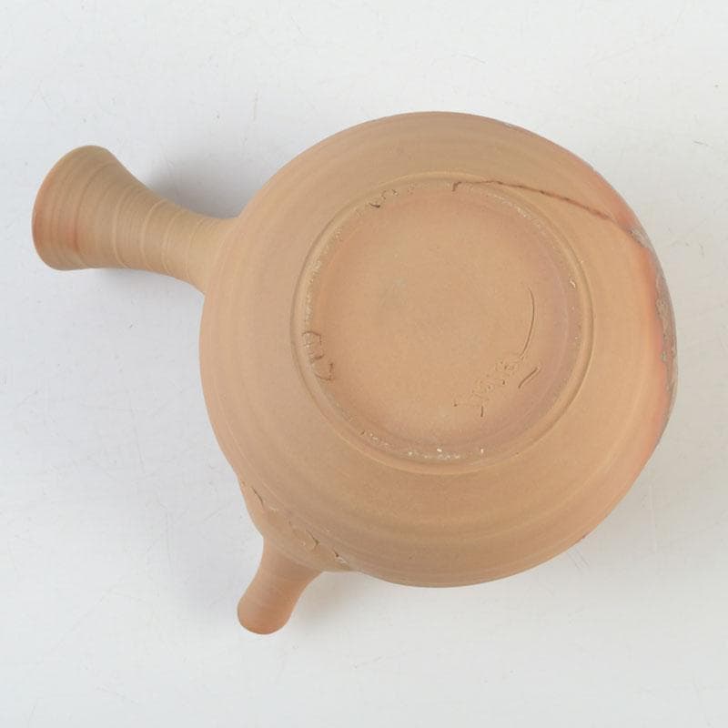 茶道具　常滑焼　桑山圭洋造　朱泥　茶注　急須　共布共箱　V　9917