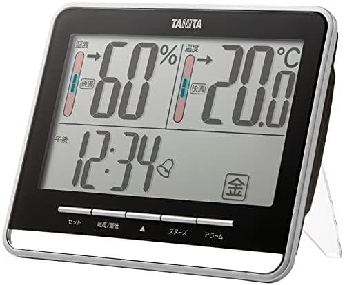 タニタ(Tanita) 時計 デジタル 大画面 ブラック 温度 湿度 快適レベp