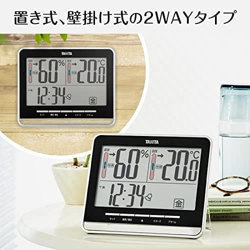 タニタ(Tanita) 時計 デジタル 大画面 ブラック 温度 湿度 快適レベp
