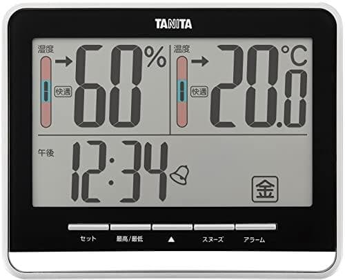タニタ(Tanita) 時計 デジタル 大画面 ブラック 温度 湿度 快適レベp