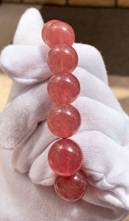 ☆大玉！ストロベリークォーツ ブレスレット☆  No598