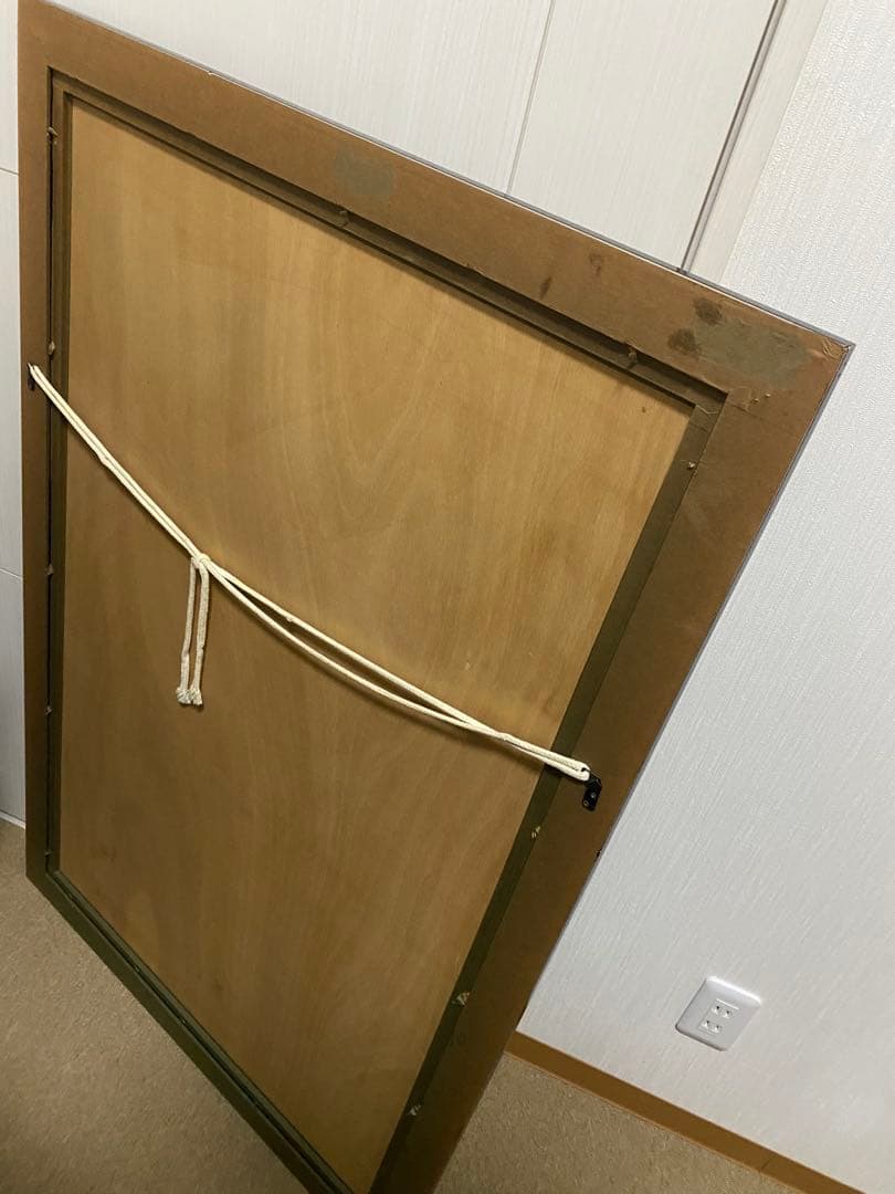 シルクスクリーン リトグラフ　エルテ　煙草を吸う女黒フレーム