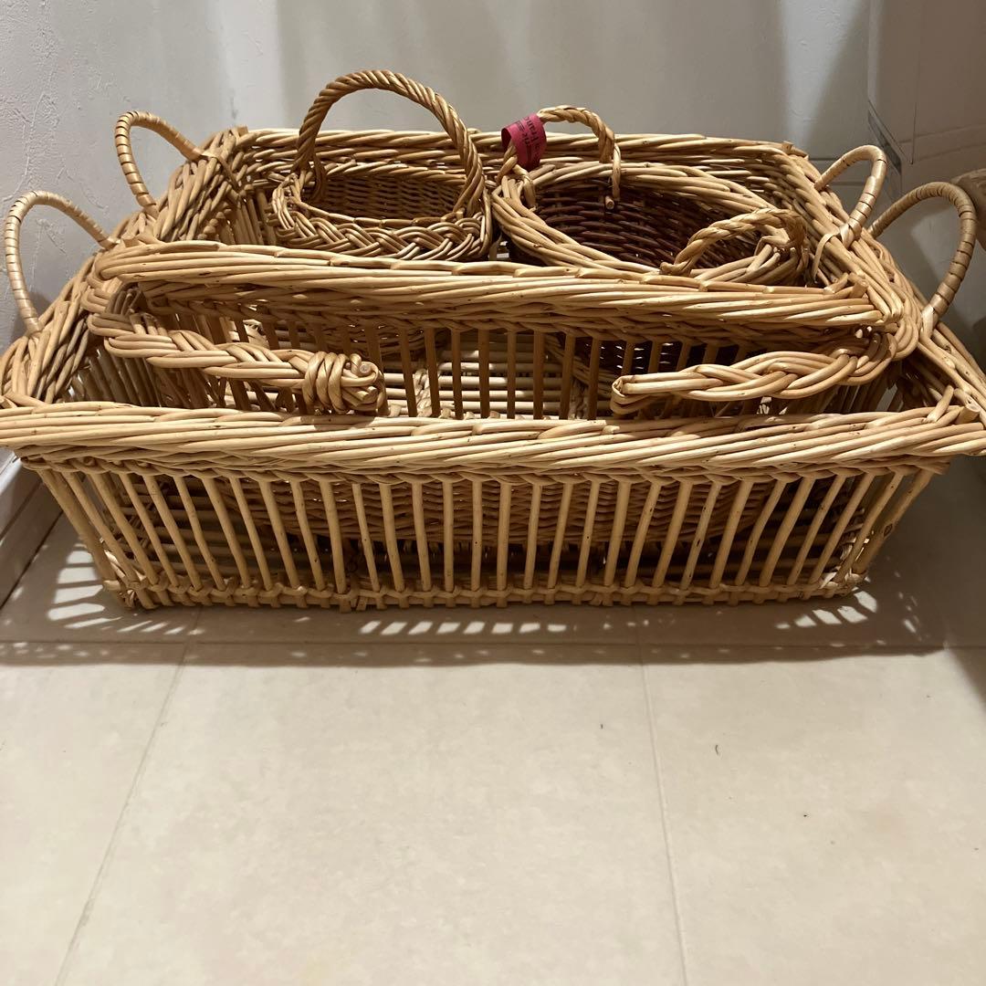 キャトルセゾン バスケットフランス柳かご 検)ハグオーワー 北欧暮らしの道具店