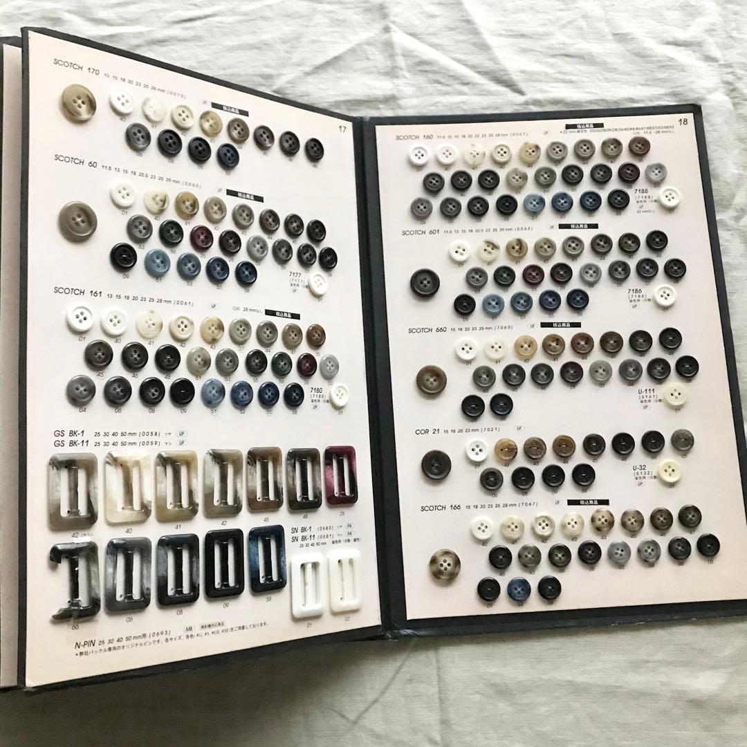 送料無料　スコッチボタン1.2セット売り　ボタン帳　ユニオンボタン　scotch