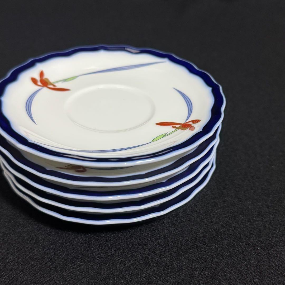 【希少/未使用】香蘭社　オーキッドレース　蒸碗　5客セット　茶碗蒸し