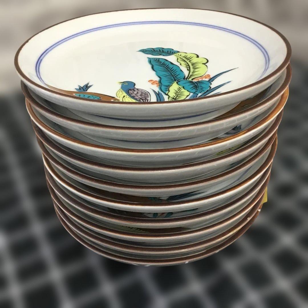 九谷焼　クタニヤキ　絵変わり小皿5枚×2 10枚セット