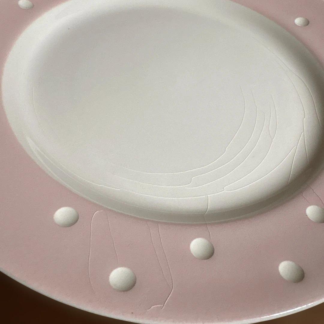 T.G GREEN ドミノウェア ピンク ドット プレート 2枚セット