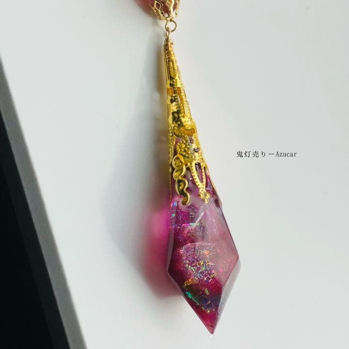 魔法使いのパープルサファイア蓄光ペンデュラムネックレス★