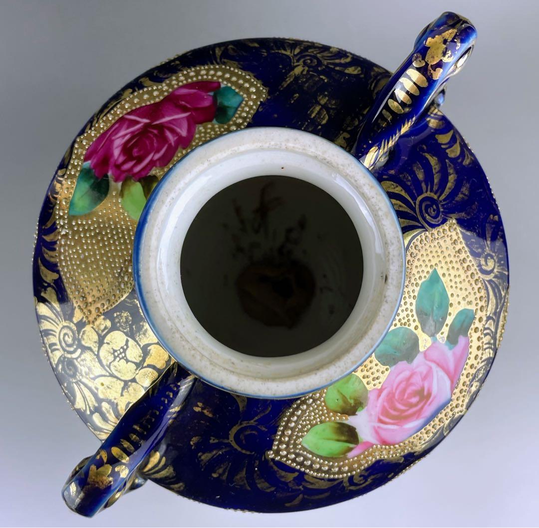 【専用】オールドニッポン ３１㎝ アールヌーボー 薔薇紋花瓶 フラワーベース