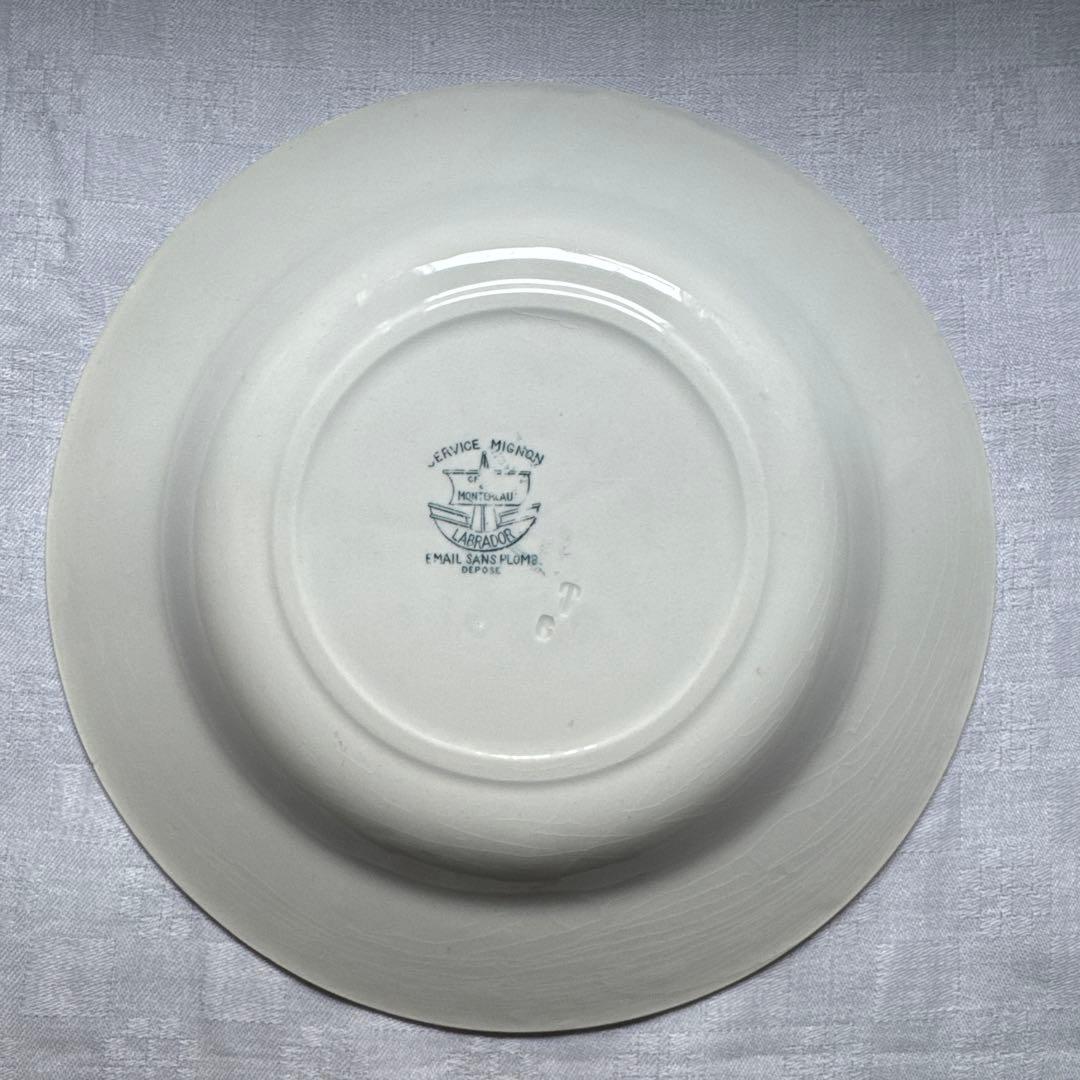 フランスアンティーク　クレイユエモントロー　MIGNON　深皿　スーププレート