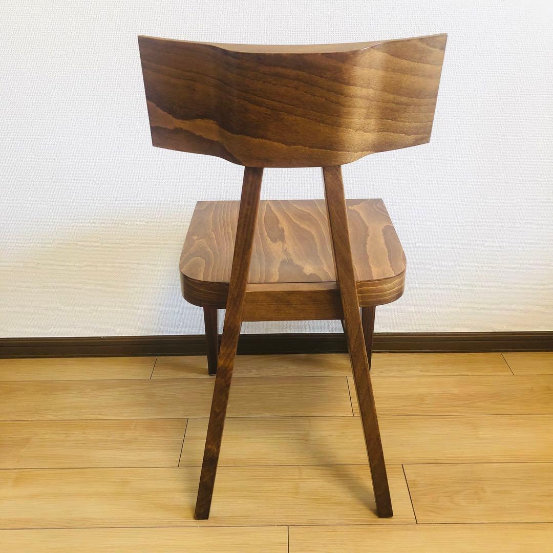 2脚セット　ダイニングチェア アームレス 北欧 木製 曲木 アンティーク