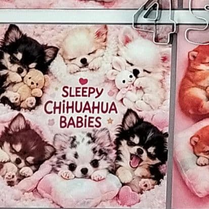 かわいい♡チワワちゃん　さんかくポーチ☆両面パネル
