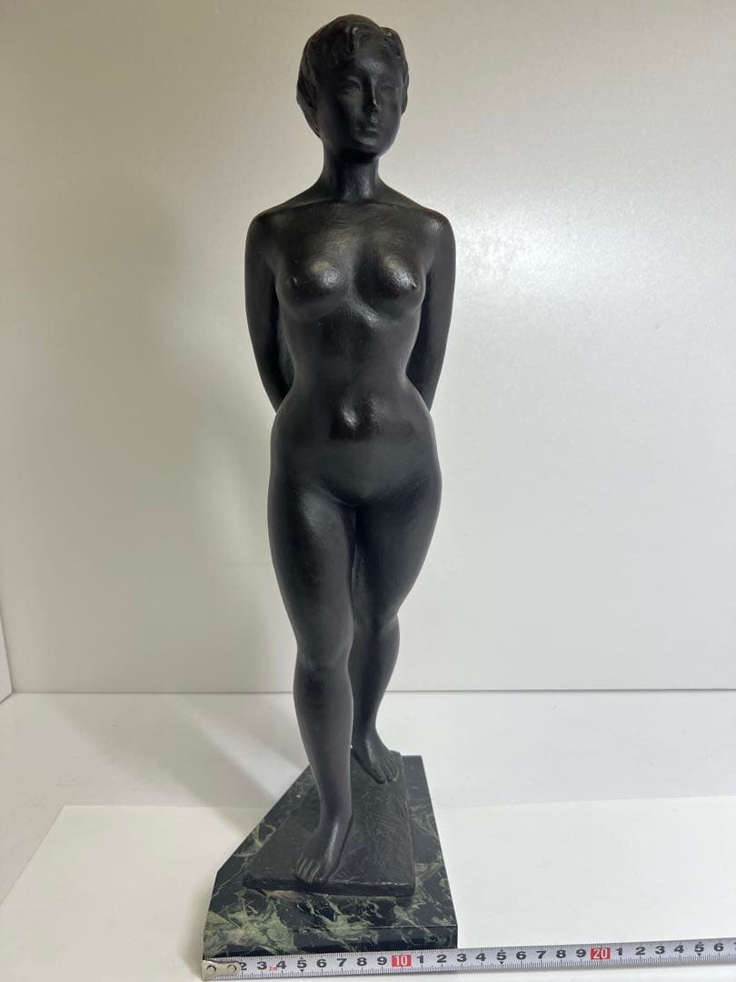 小森邦夫　在銘　ブロンズ　彫刻　4631g 高さ46.5cm