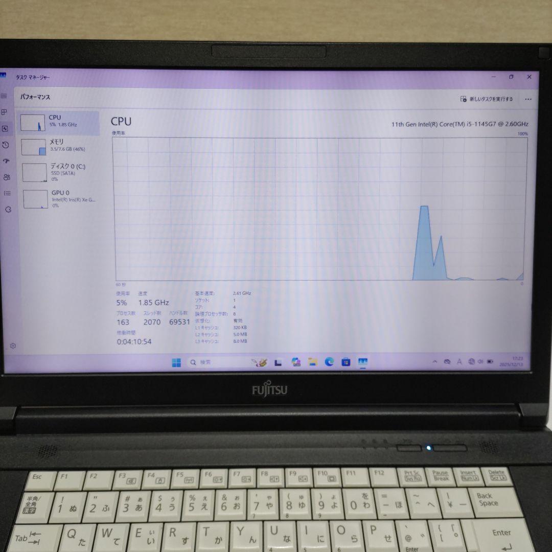 第11世代 富士通 LIFEBOOK A5511/G Core i5 SSD