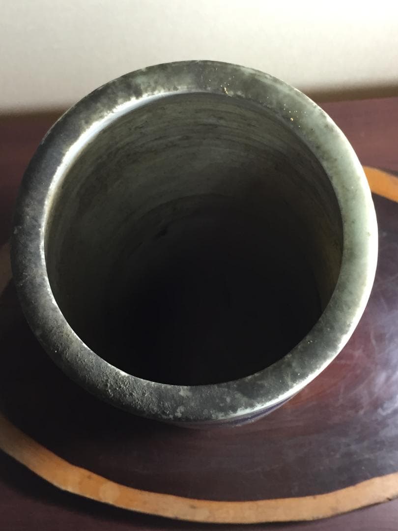 時代染付竹紋花瓶 花瓶 花生 古美術品 極まる美しさ 侘び寂び