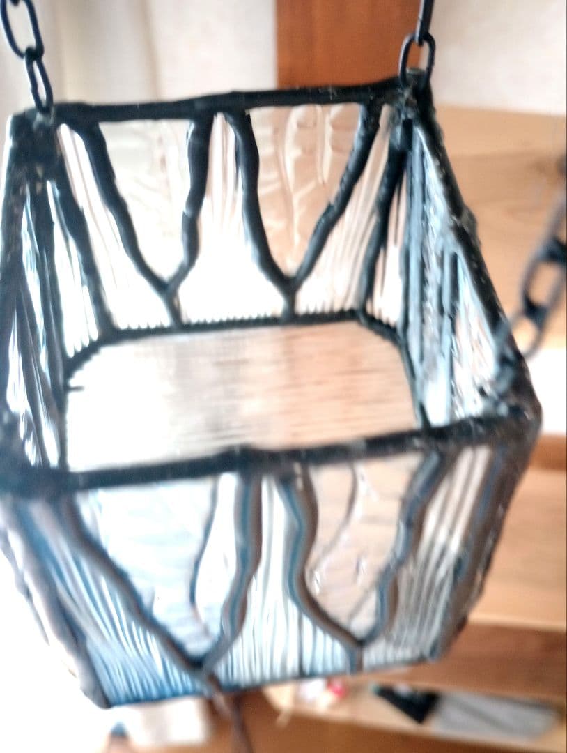 ステンドグラス 熱気球型 約50cm