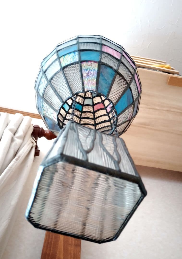 ステンドグラス 熱気球型 約50cm