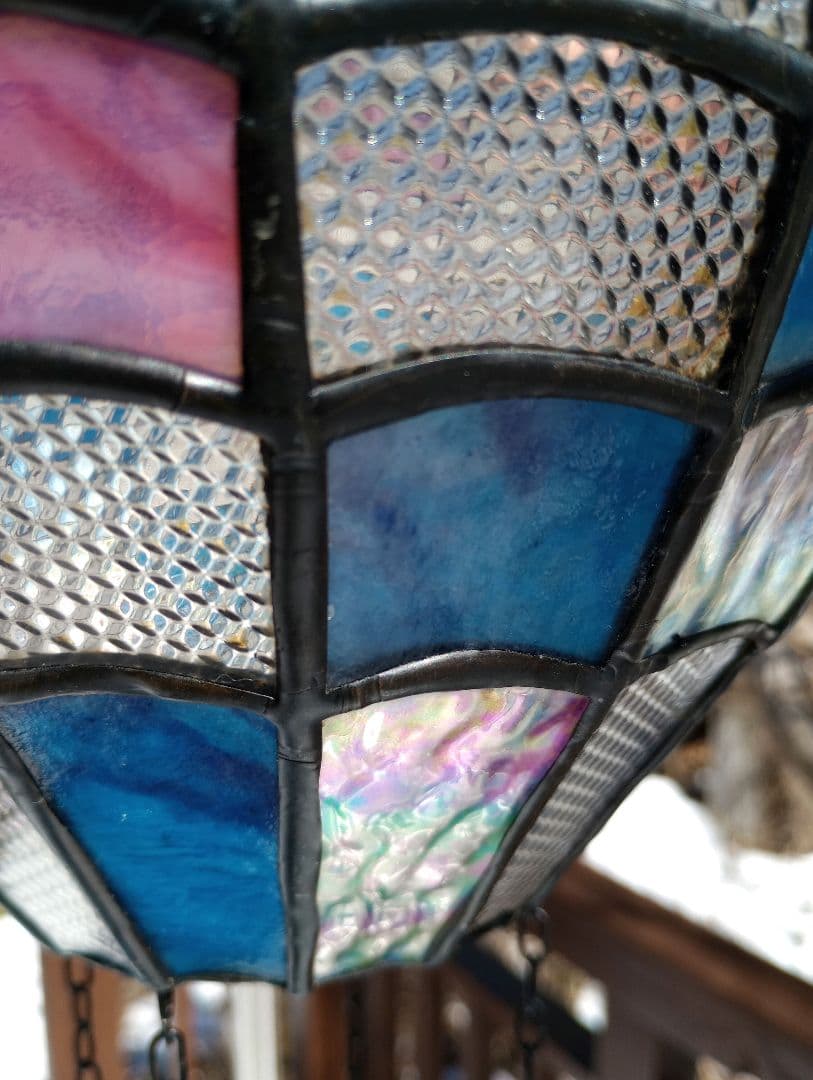 ステンドグラス 熱気球型 約50cm