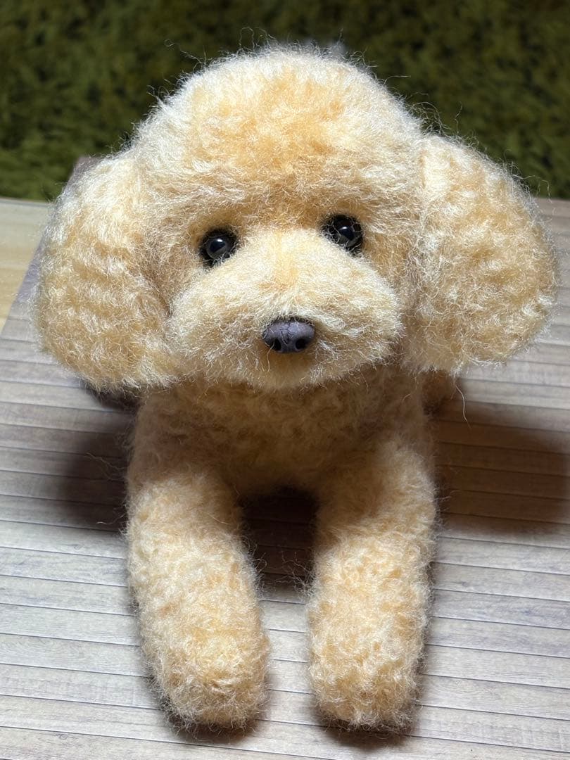 羊毛フェルト 毛糸トイプードル（アプリコット）大きめ30cm❣️